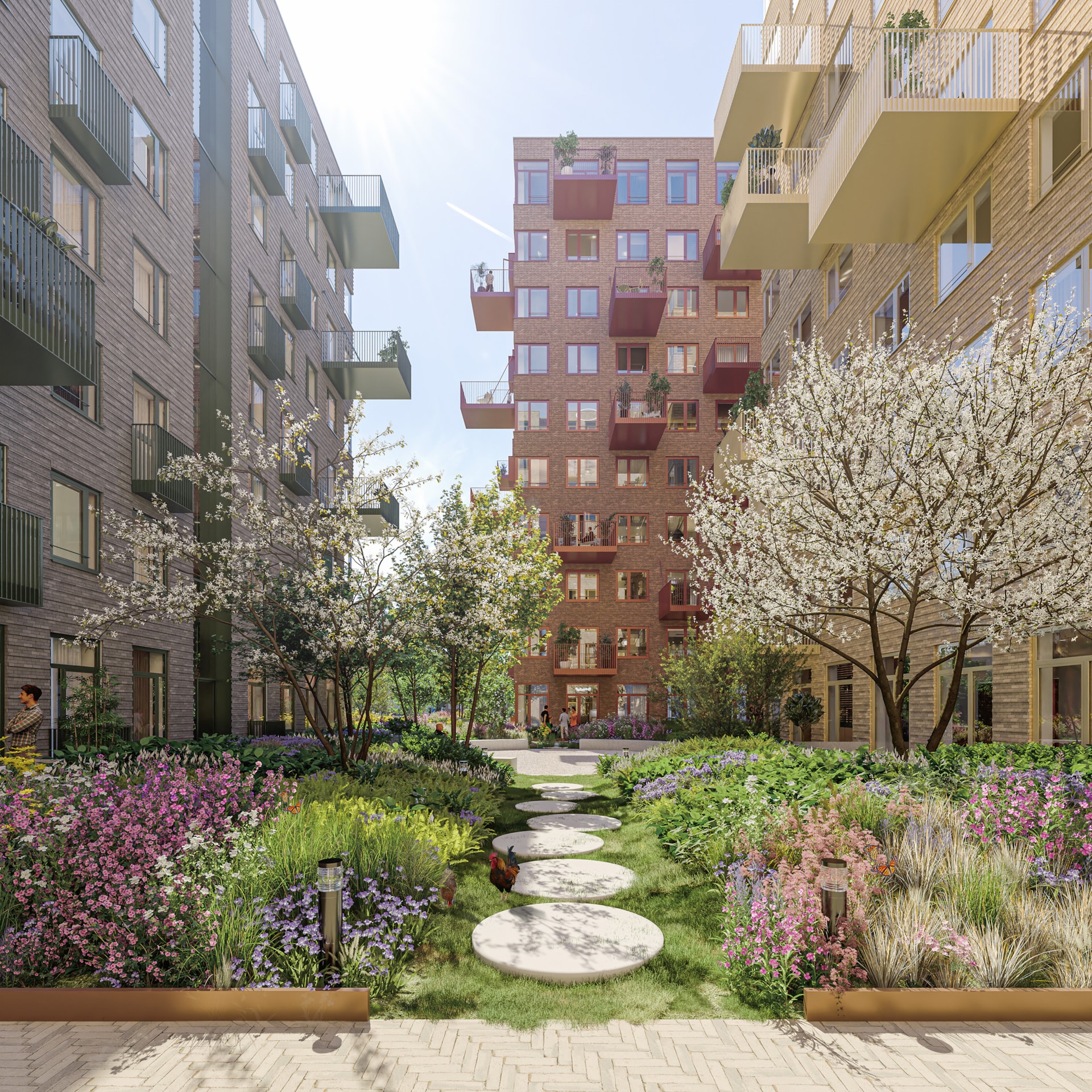 kavel 3 Amsterdam- Appartementen - binnentuin